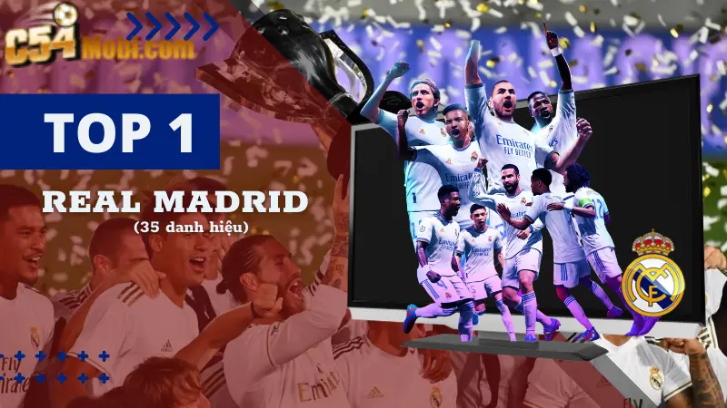 5 đội bóng quán quân La Liga nhiều nhất - Real Madrid (35 danh hiệu)